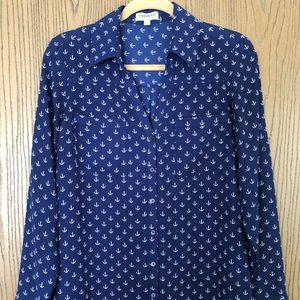 Express Portfolio Shirt Navy w/ Anchors